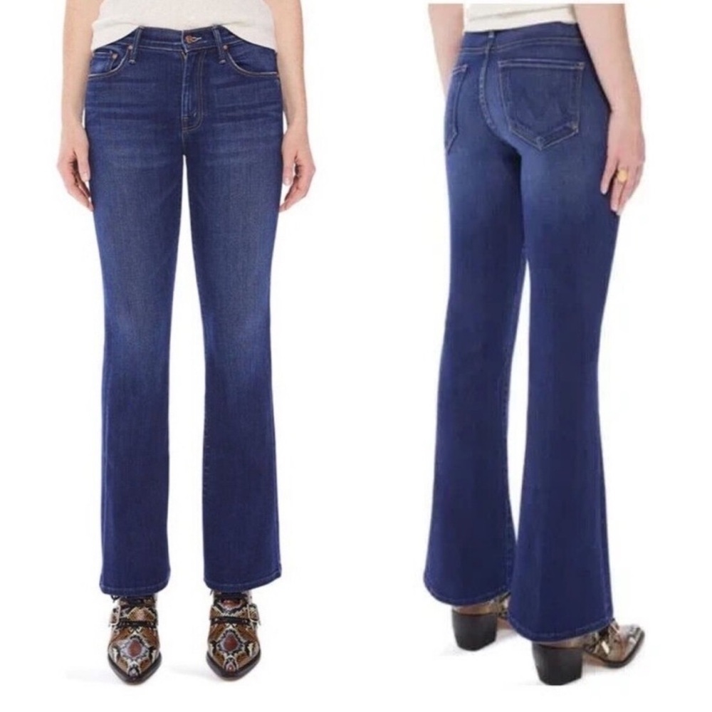 MOTHER The Weekender Flare Jeans Sweet Lime